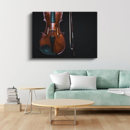Klasik Keman - Zarif Müzik Aleti Kanvas Tablo