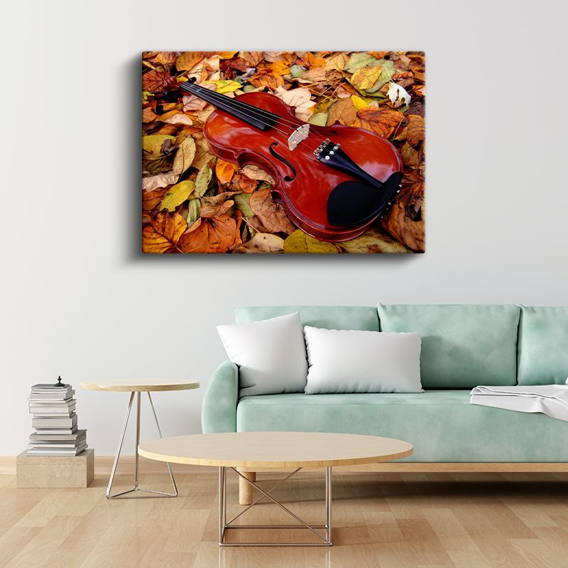 Sonbahar Kemanı - Yapraklar Arasında Müzik Kanvas Tablo
