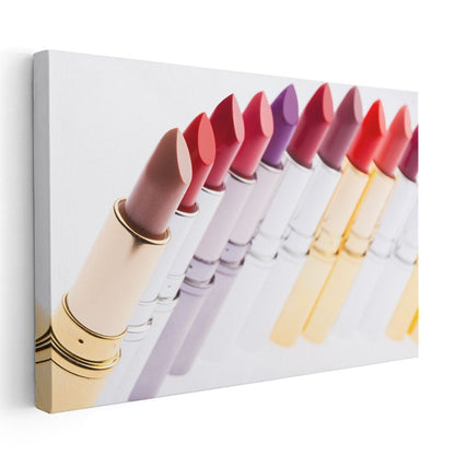 Renkli Rujlar - Kozmetik Sanatı Kanvas Tablo