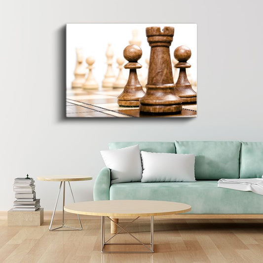 Satranç Taşları - Stratejik Düşünce Kanvas Tablo