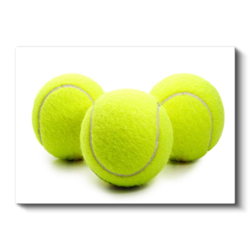Tenis Topları - Parlak Spor Üçlemesi Kanvas Tablo