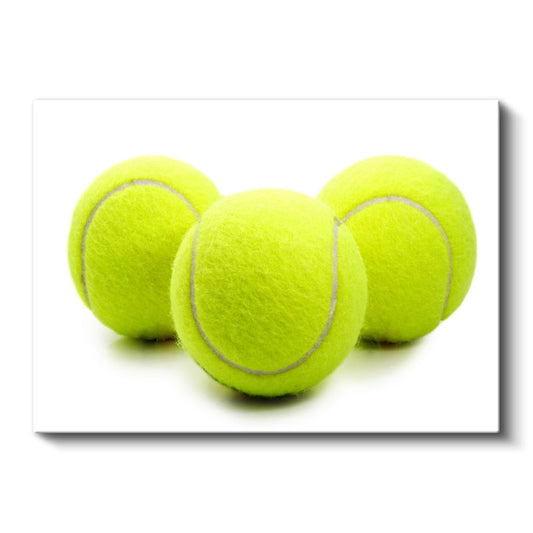 Tenis Topları - Parlak Spor Üçlemesi Kanvas Tablo
