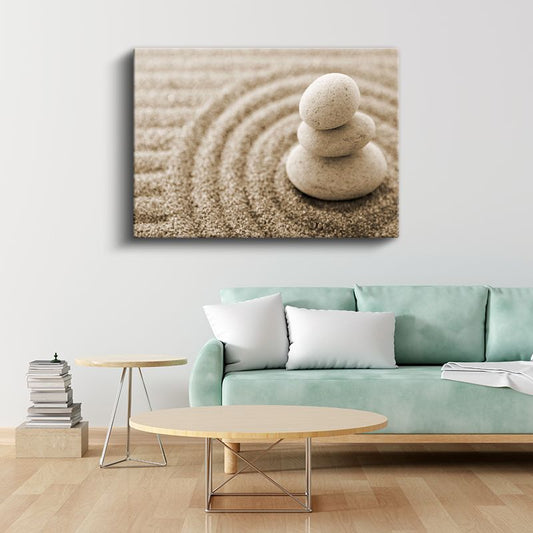 Zen Taşları - Huzur ve Denge Sembolü Kanvas Tablo