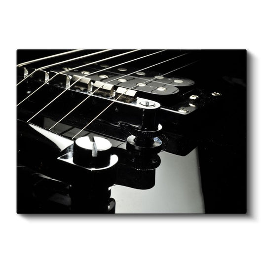 Elektro Gitar - Siyah Tellerin Melodisi Kanvas Tablo
