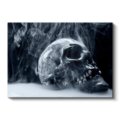 Kafatası - Dumanlı Karanlık Kanvas Tablo