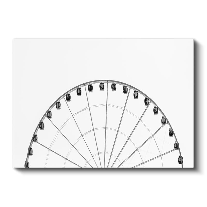 Dönme Dolap - Minimalist Gökyüzü Silueti Kanvas Tablo