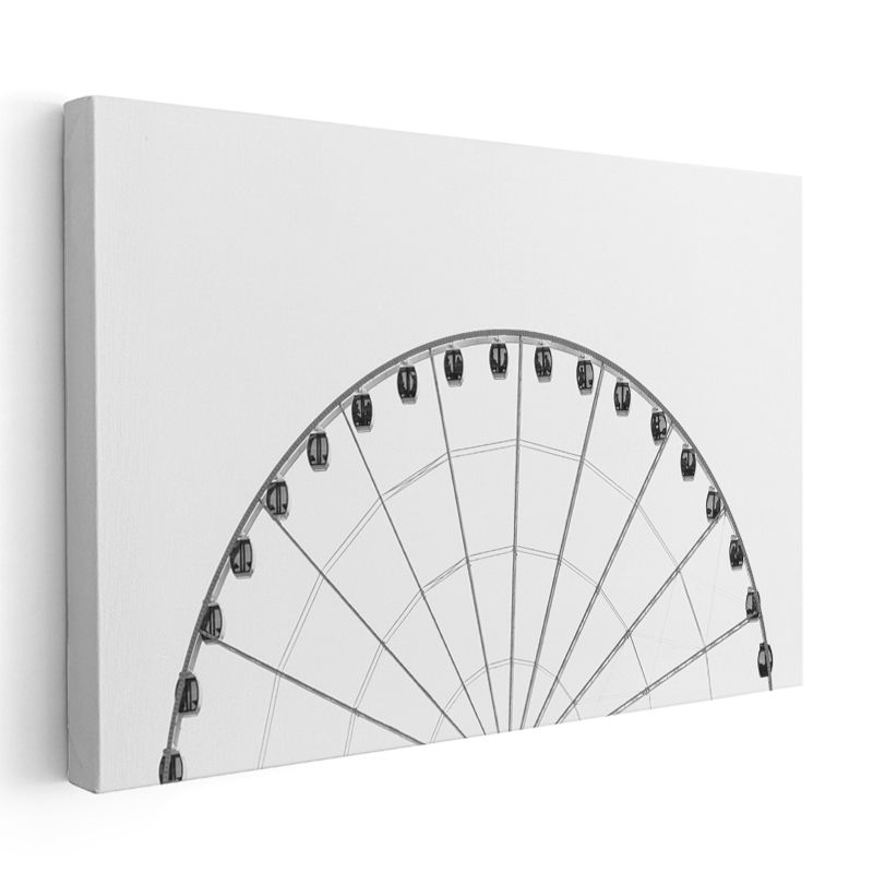 Dönme Dolap - Minimalist Gökyüzü Silueti Kanvas Tablo