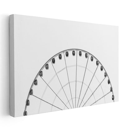 Dönme Dolap - Minimalist Gökyüzü Silueti Kanvas Tablo