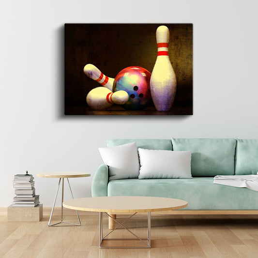 Bowling - Nostaljik Oyun Zamanı Kanvas Tablo
