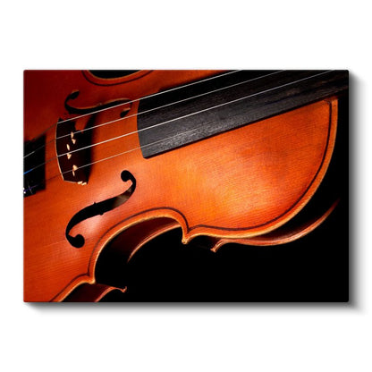 Keman Detayı - Klasik Müzik Enstrümanının Zarif Hatları Kanvas Tablo
