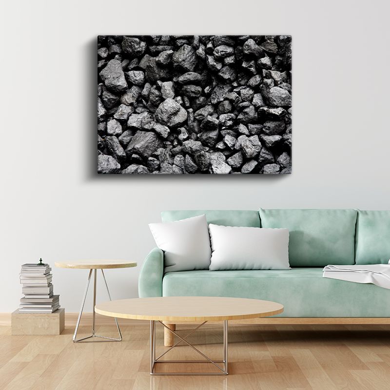 Kömür Taşları - Siyah Dokunun Doğal Güzelliği Kanvas Tablo