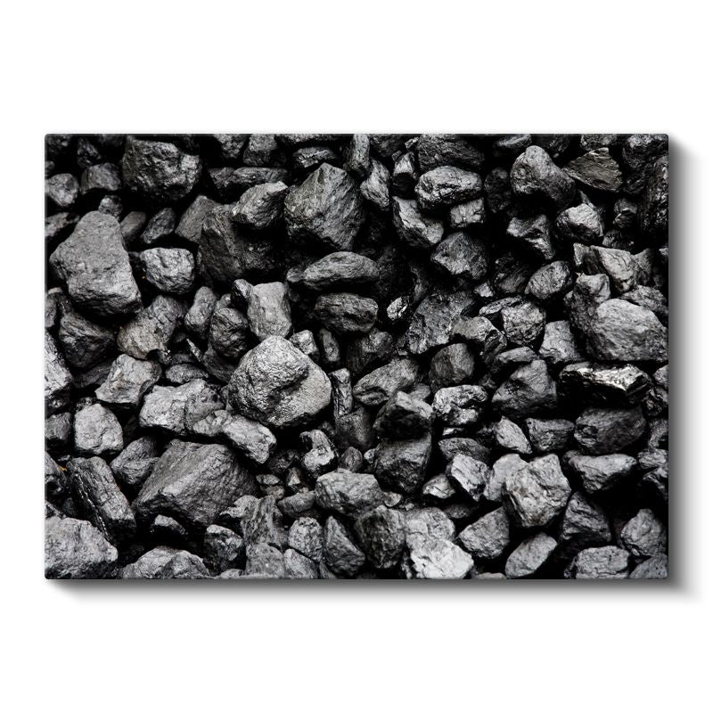 Kömür Taşları - Siyah Dokunun Doğal Güzelliği Kanvas Tablo