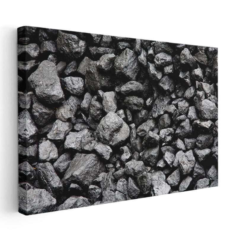 Kömür Taşları - Siyah Dokunun Doğal Güzelliği Kanvas Tablo