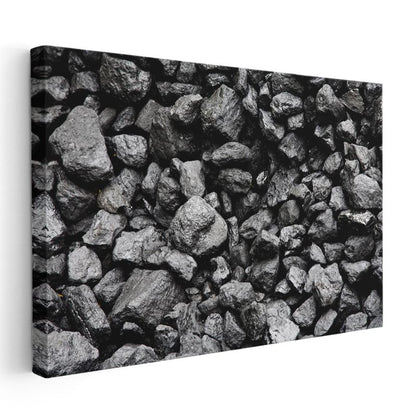 Kömür Taşları - Siyah Dokunun Doğal Güzelliği Kanvas Tablo