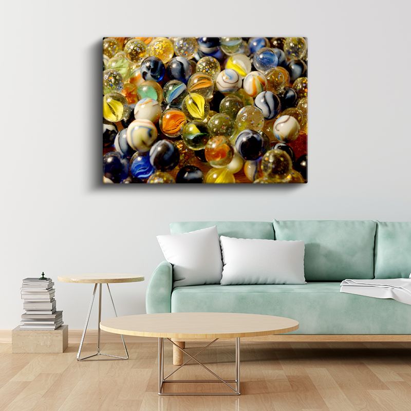 Renkli Misketler - Nostaljik Cam Koleksiyonu Kanvas Tablo