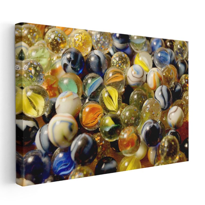 Renkli Misketler - Nostaljik Cam Koleksiyonu Kanvas Tablo
