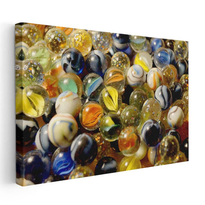 Renkli Misketler - Nostaljik Cam Koleksiyonu Kanvas Tablo