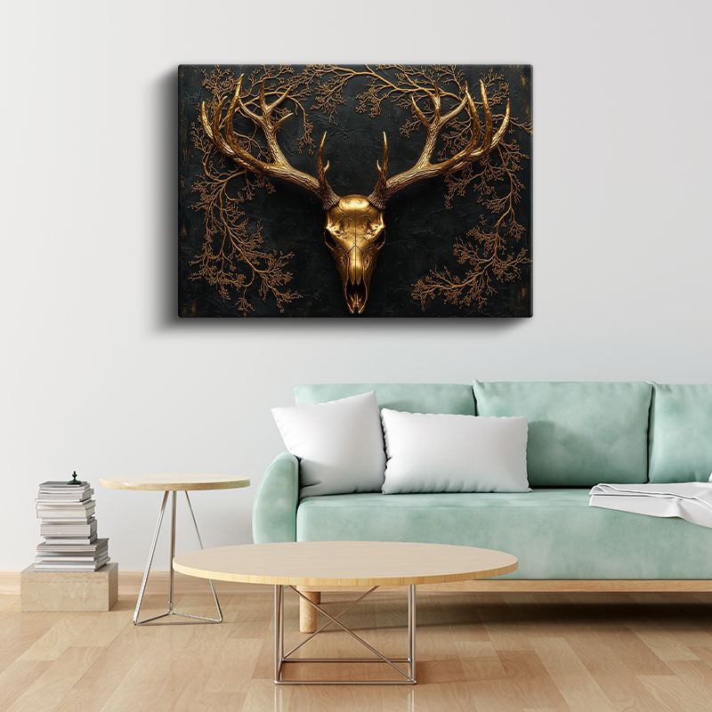 Geyik Kafatası - Mistik Ruh Kanvas Tablo