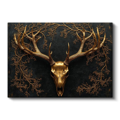 Geyik Kafatası - Mistik Ruh Kanvas Tablo