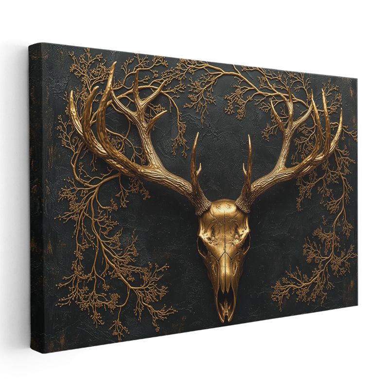 Geyik Kafatası - Mistik Ruh Kanvas Tablo