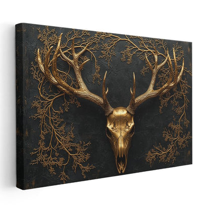Geyik Kafatası - Mistik Ruh Kanvas Tablo