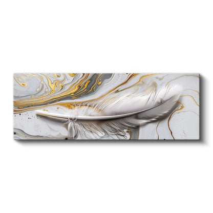 Zarif Tüy - Altın Detaylı Minimalist Sanat Kanvas Tablo