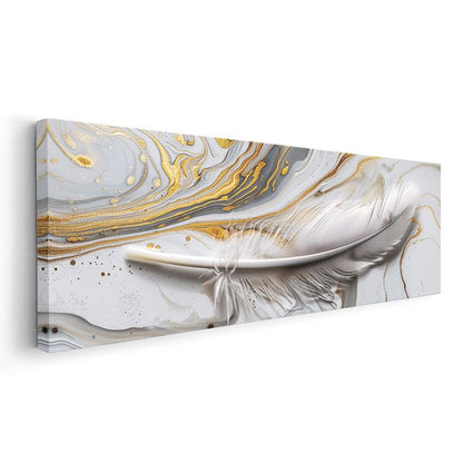 Zarif Tüy - Altın Detaylı Minimalist Sanat Kanvas Tablo