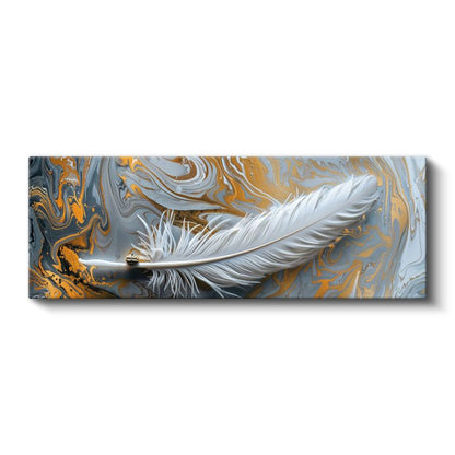 Beyaz Tüy - Lüks Dokunuş Sanat Eseri Kanvas Tablo