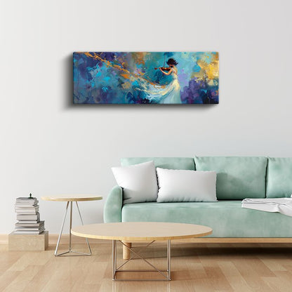 Müziğin Dansı - Keman Çalan Sanatçı Kanvas Tablo