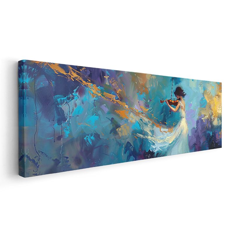 Müziğin Dansı - Keman Çalan Sanatçı Kanvas Tablo