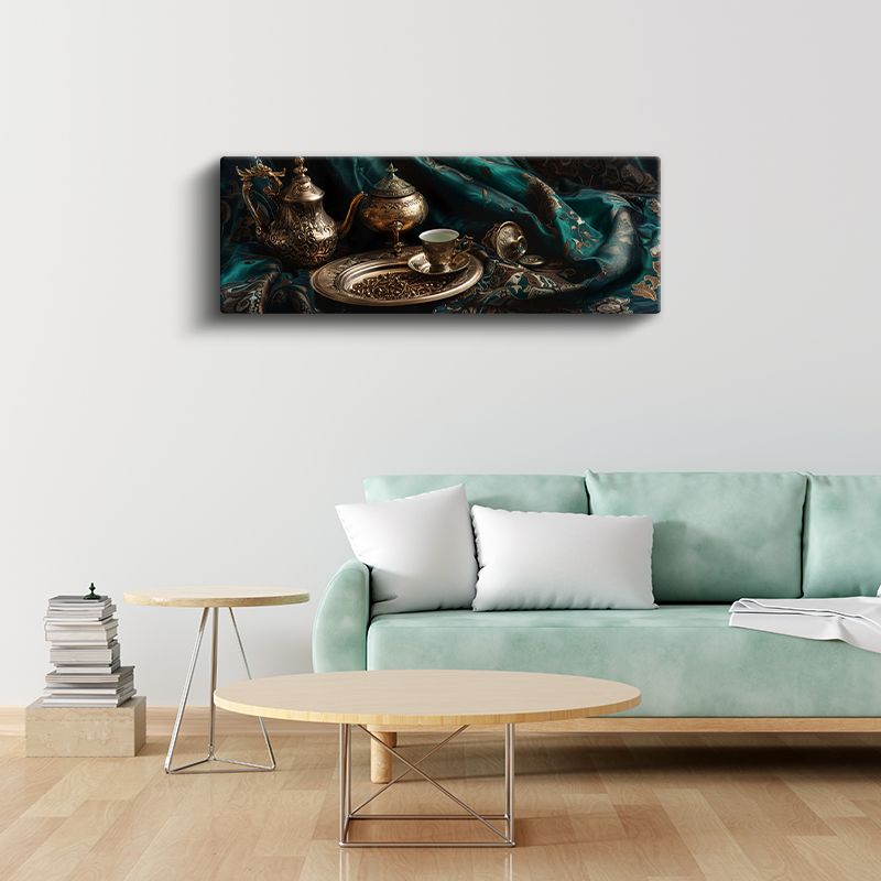 Osmanlı Çay Seremonisi - Geleneksel Bakır Takımlar Kanvas Tablo