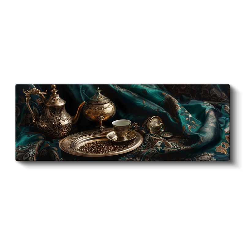 Osmanlı Çay Seremonisi - Geleneksel Bakır Takımlar Kanvas Tablo