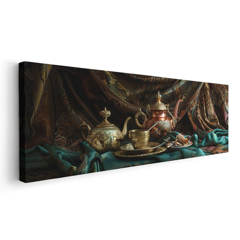 Doğu Esintisi - Geleneksel Çay Servisi Kanvas Tablo