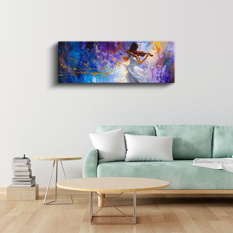 Keman Virtüözü - Renkli Melodiler Kanvas Tablo
