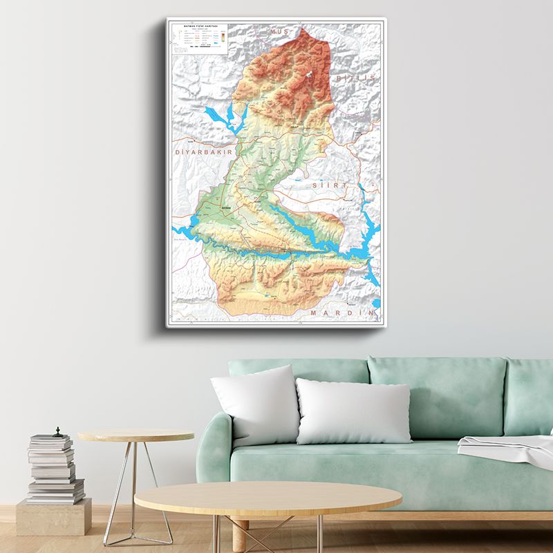 Batman - İl Haritası Kanvas Tablo