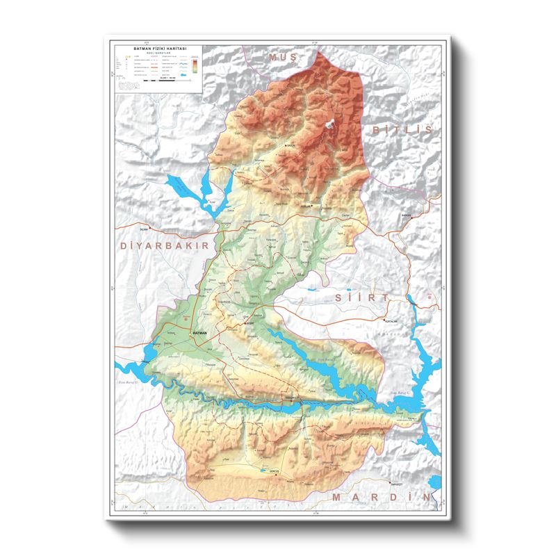 Batman - İl Haritası Kanvas Tablo