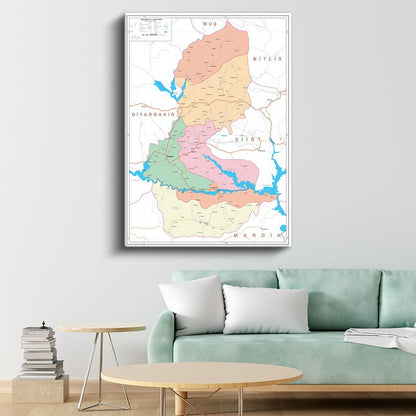 Batman - Fiziki Haritası Kanvas Tablo