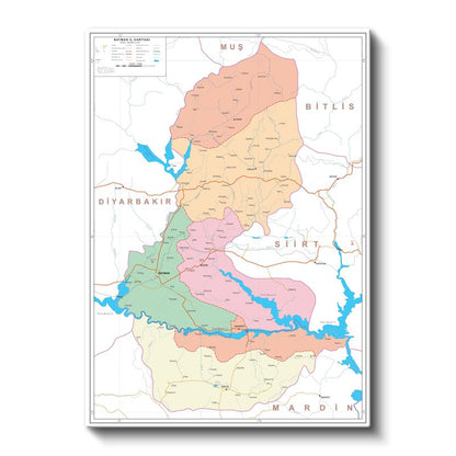 Batman - Fiziki Haritası Kanvas Tablo