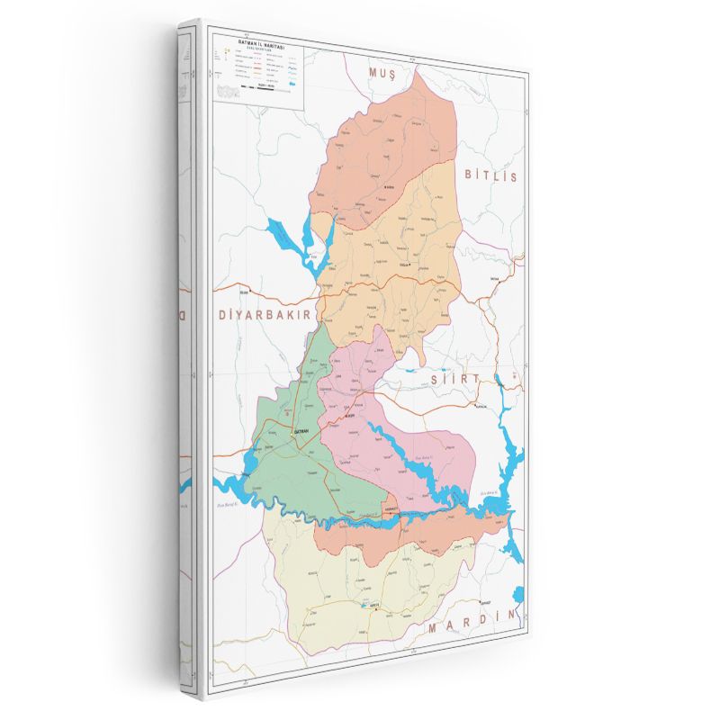 Batman - Fiziki Haritası Kanvas Tablo