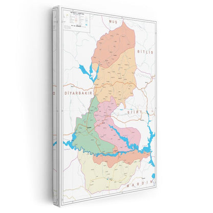 Batman - Fiziki Haritası Kanvas Tablo