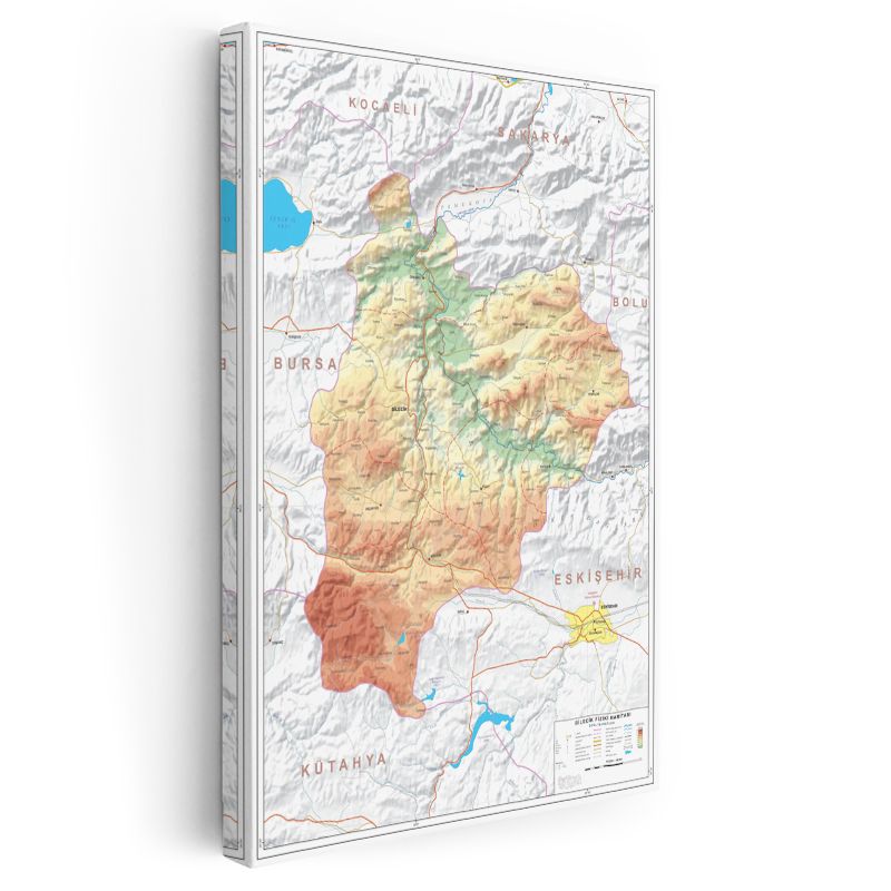 Bilecik - İl Haritası Kanvas Tablo