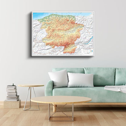 Kastamonu - Fiziki Haritası Kanvas Tablo