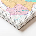 Yatay Kanvas Tablo Çankırı Bölgesel Alan Harita Tablosu Ev Ofis Duvar Dekoru