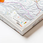 Yatay Kanvas Tablo Gümüşhane Coğrafi Yapı Harita Tablosu Ev Ofis Duvar Dekoru