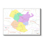 Yatay Kanvas Tablo Gümüşhane Yerleşim Planı Harita Tablosu Ev Ofis Duvar Dekoru