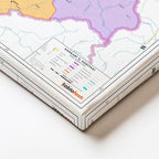 Yatay Kanvas Tablo Hakkari Mülki İdare Harita Tablosu Ev Ofis Duvar Dekoru