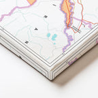 Yatay Kanvas Tablo Iğdır İlçe Planı Harita Tablosu Ev Ofis Duvar Dekoru