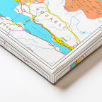 Yatay Kanvas Tablo İstanbul İlçe Sınırları Harita Tablosu Ev Ofis Duvar Dekoru