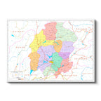 Yatay Kanvas Tablo Kahramanmaraş Yerleşim Planı Harita Tablosu Ev Ofis Duvar Dekoru