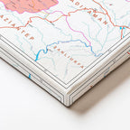 Yatay Kanvas Tablo Kahramanmaraş Yerleşim Planı Harita Tablosu Ev Ofis Duvar Dekoru